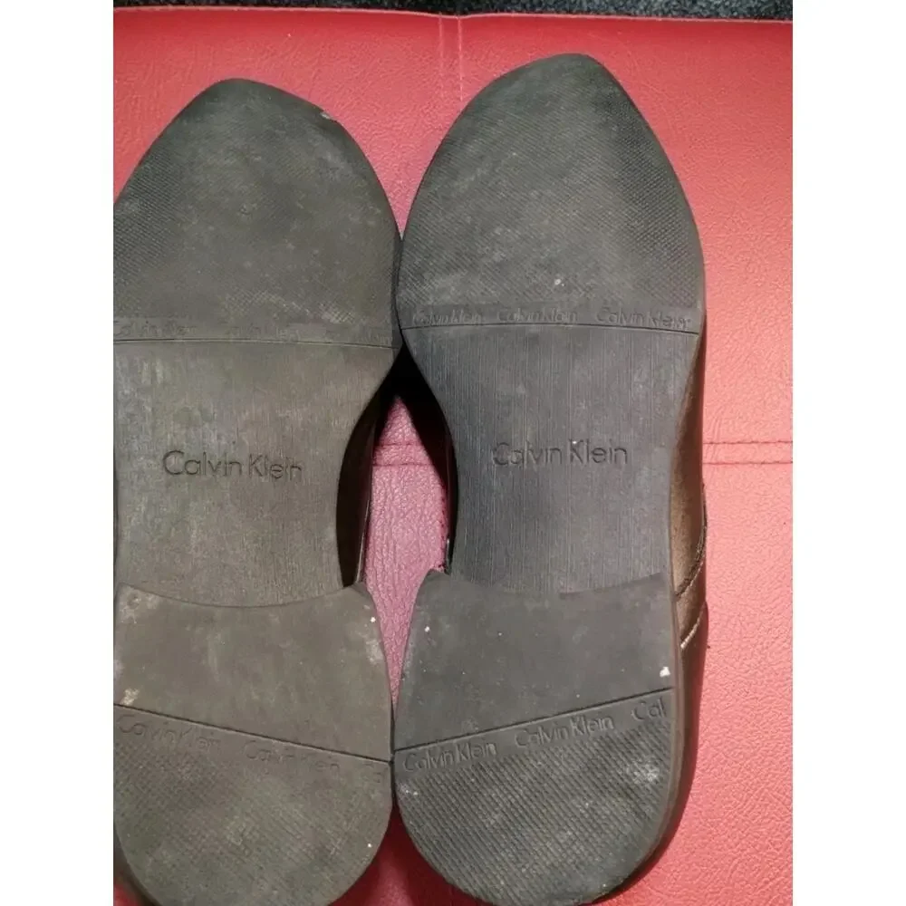 Calvin Klein Mens Benton Smooth Leather Oxford Dress Shoes Dark Brown Size 8 US